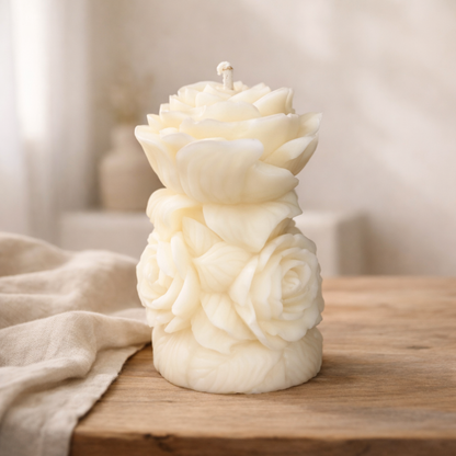 Vela decorativa aromática Rosa (10 cm)