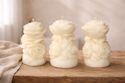 Vela decorativa aromática Rosa (10 cm)