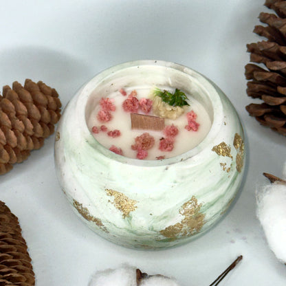 ESFÉRICA Blanco-Verde con Oro – Aroma Canela (Edición Limitada), Navidad 2025