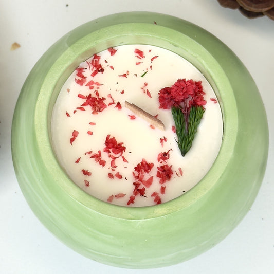 Vela Esférica Navidad – Edición Limitada en mármol verde