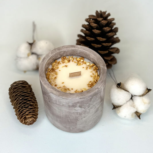 Vela mármol gris con canela