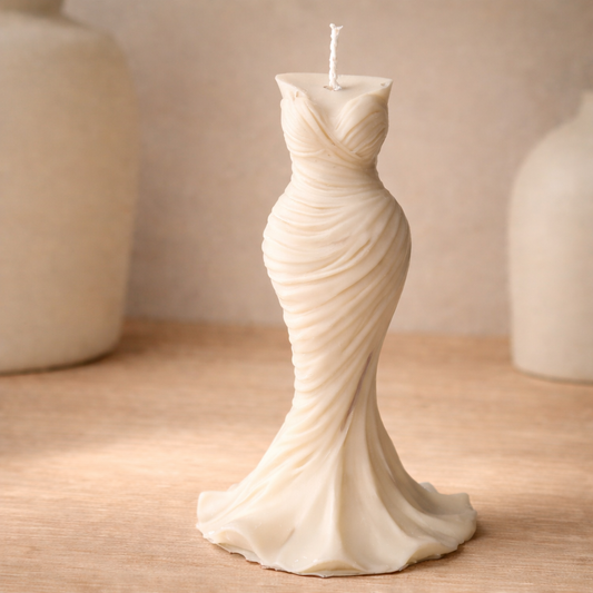 Vela decorativa aromática escultura vestido