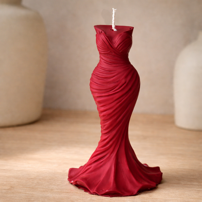 Vela decorativa aromática escultura vestido